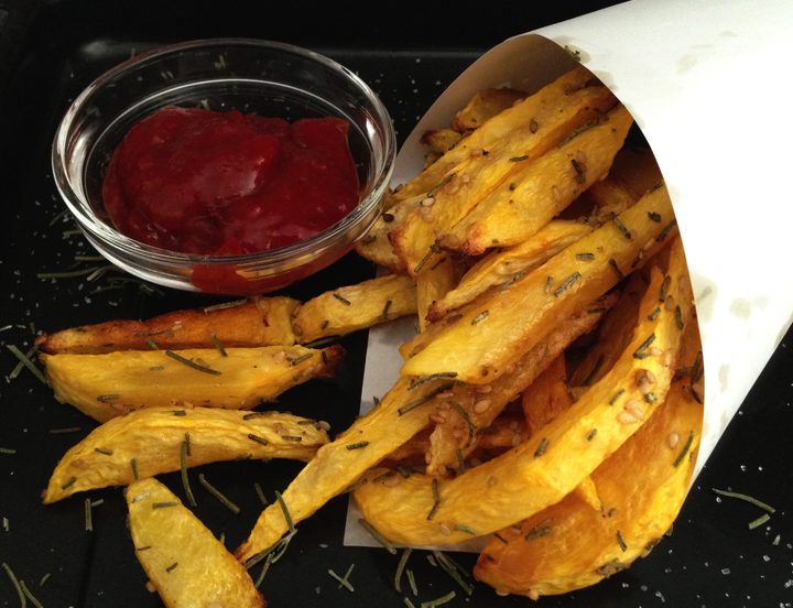 Schnelle Rosmarin - Kürbis -  Pommes